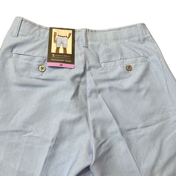 PEBBLE BEACH Shorts Mens 30 Light Blue Dry-Luxe Performance Stretch Pockets NWT - Picture 4 of 9